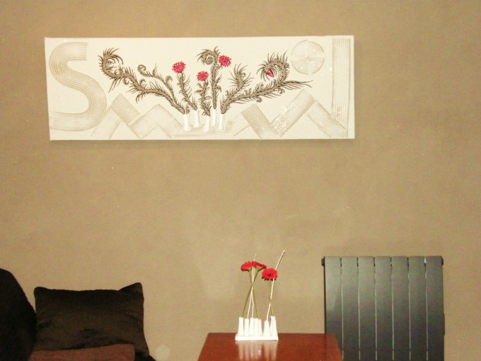 création d'un tableau original unique, en harmonie avec votre intérieur